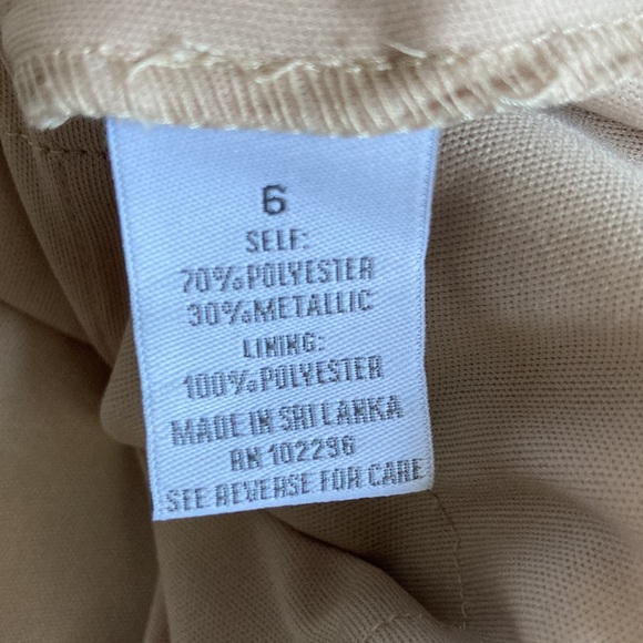 Dressbarn Collection Gold Shimmer Tier Party/Cocktail Dress Size 6 - Picture 6 of 12